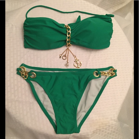 Other - Green two-piece swimsuit